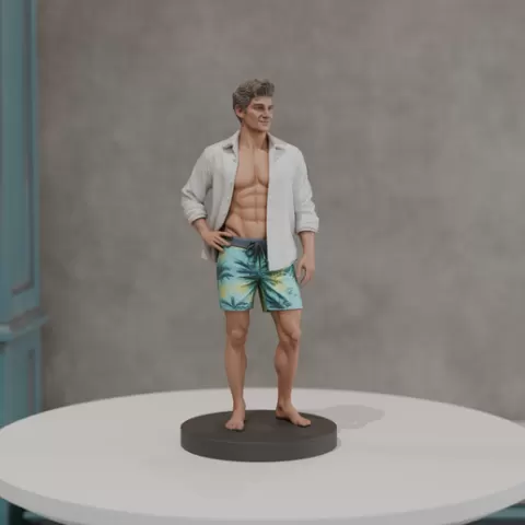 man model beach style