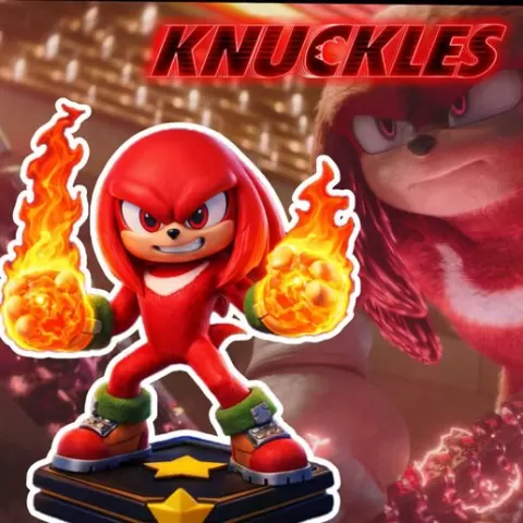 Knuckles + Flames Of Disaster (Sonic The Hedgehog/ Sonic Movie - STL)