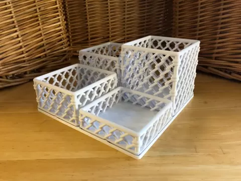 Chain Link Gridfinity Bin 2x2 (80mm)