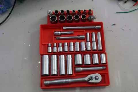 1/4" Drive Ratchet and Sockets Gridfinity