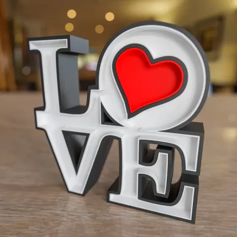 Illuminated sign love