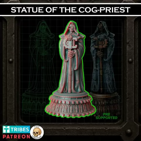 Statue of the Cog-Priest (The Darkest Furture) - Tiny Furniture