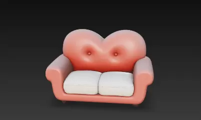 sofá coração - Diamond3D