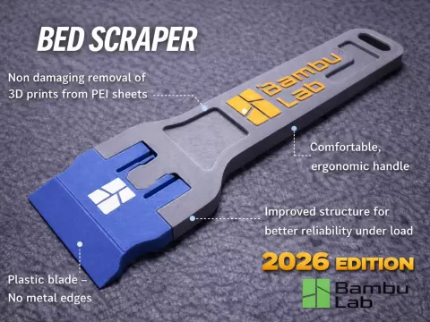 Bambu Lab 3D Printer Bed Scraper 2026 OEM Version