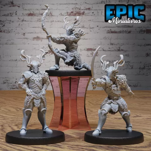Woodland Knight Set / Nature Guard / Mysterious Warrior / Beast Tamer / Magic Fighter / Forest Army by Epic-Miniatures
