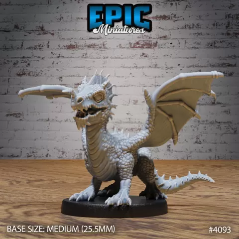 Green Dragon Wyrmling / Legendary Drake / Ancient Flying Dragonborn / Evil Beast / Winged Mountain Encounter by Epic-Miniatures