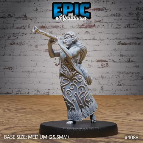 Elf Villager Bard / Elvish Musician / Tavern Worker / Male Elven Humanoid / Beast Tamer / Mysterious Colonist / Settler / Nature Guard / Magic Fighter / Forest Army by Epic-Miniatures