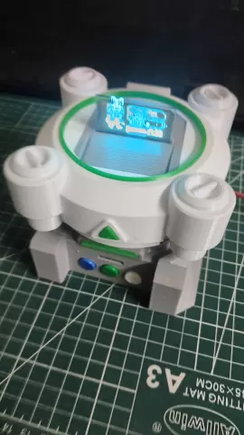 Cyberpunk Holographic Terminal Clock
