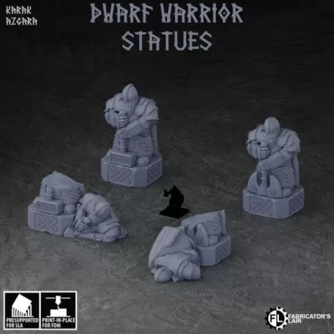 Dwarf Warrior Statues