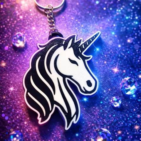 unicorn keychain