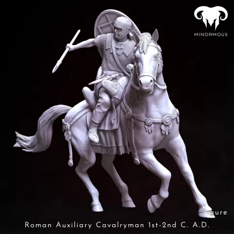 Figure & Horse - Roman Auxiliary Cavalryman 1st-2nd C. A.D. Riding with Rome! by Minormous