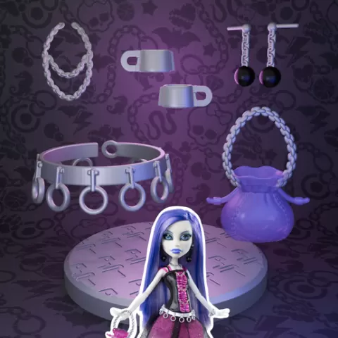 Monster High Basic/Schools Out Spectra Vondergeist doll accessories set replacement