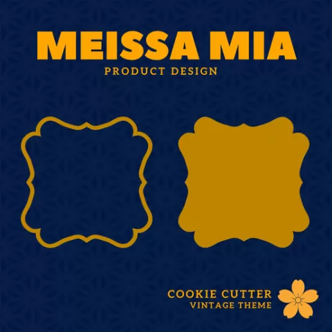 123. Vintage Frame V123 Motif Cookie Cutters: Vintage Frame Cookie Cutters: Ornate Elegance for Timeless Treats