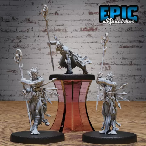 Old Heretic Set / Arctic Warrior / Frozen Humanoid / Snow Fighter / Wildling / Ice Age Encounter by Epic-Miniatures