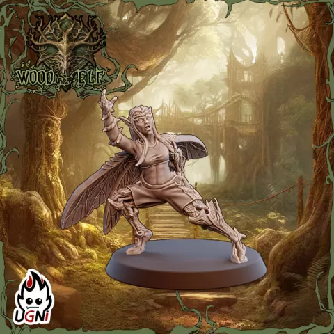 x2 Elf Catcher #02 - Wood Elf -Fantasy Football by UGNI Miniatures