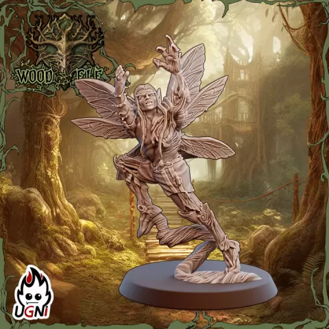 x2 Elf Catcher #01 - Wood Elf - Fantasy Football by UGNI Miniatures