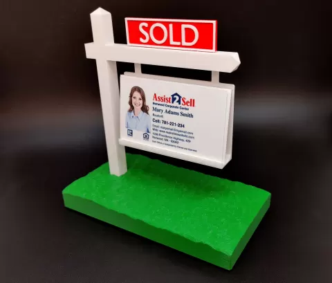 For Sale Sign Realtor Business Card Holder