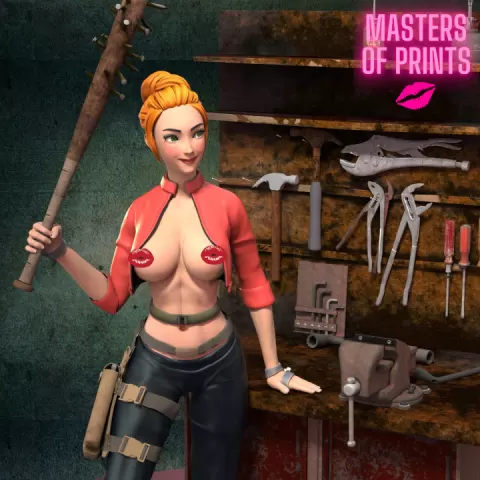 ZOMBIE SURVIVOR - ALISSA - SFW AND NSFW - EROTIC MINIATURE 75 MM SCALE by PrintPleasure