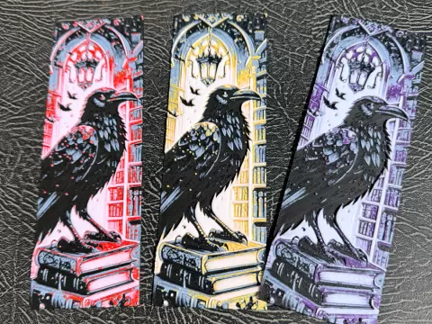 Raven gothic library Bookmark FREE commercial use