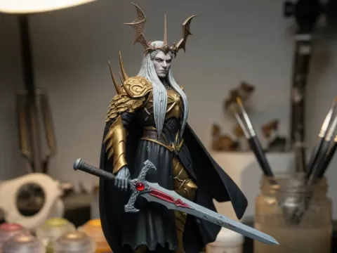 Elric of Melniboné (High-Detail Fantasy Miniature) - Ruffi