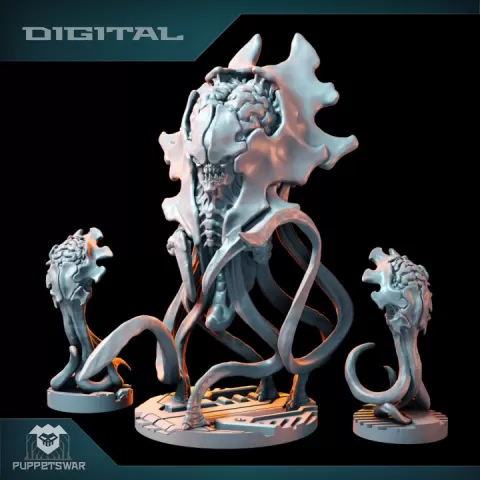 Brain Bug Lord by Puppetswar Miniatures