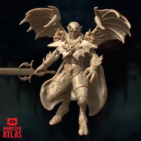 Titivilus | Devil Herald | Silver-Tongued Fiend | DnD 5e STL Miniature | 32mm Resin by Monster Atlas Fantasy Miniatures