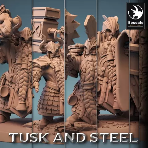 Pack Dwarf Soldier all by Rescale Miniatures