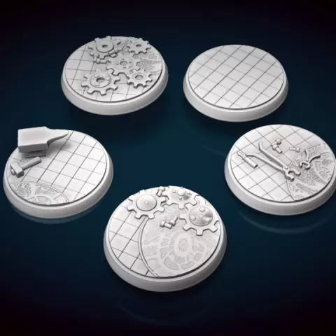 Steampunk Workshop Miniature Base Set by Stonehaven Miniatures