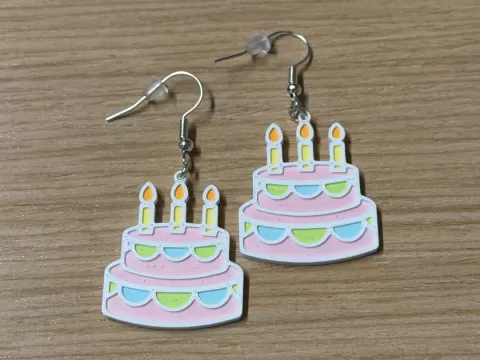 Birthday Cake Earrings