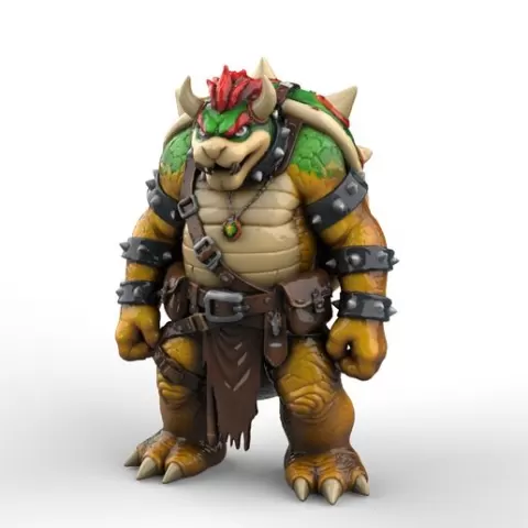 Super Mario inspired Bowser figure