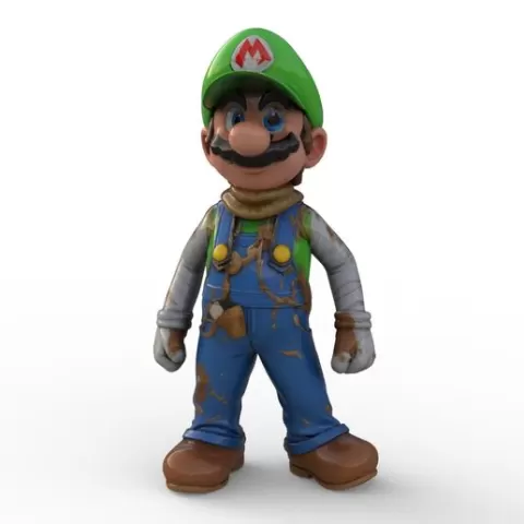 Super Mario inspired Luigi figure