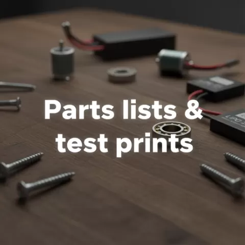 RGMod models parts lists and test prints