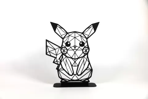 Geometric Low Poly Pikachu