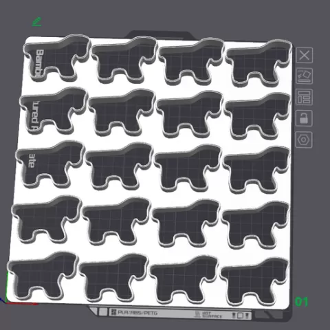 Cow Cookie Cutter Sheet