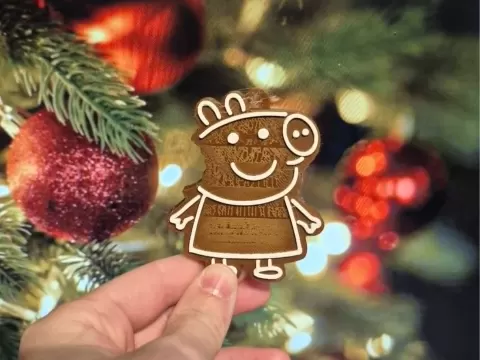 Peppa Pig Gingerbread Christmas Ornament
