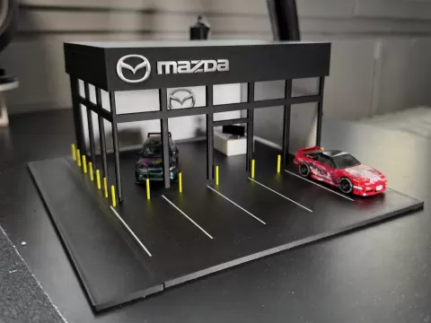 Autoshowroom Mazda for 1:64 scale cars