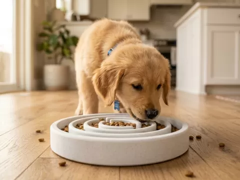 Maze Slow Feeder Bowl – Anti-Gulping Dog & Cat