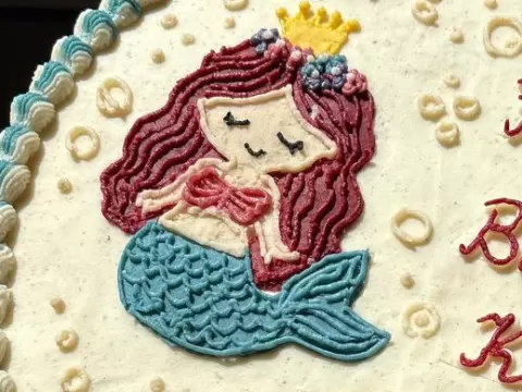 Mermaid Cake Stencil