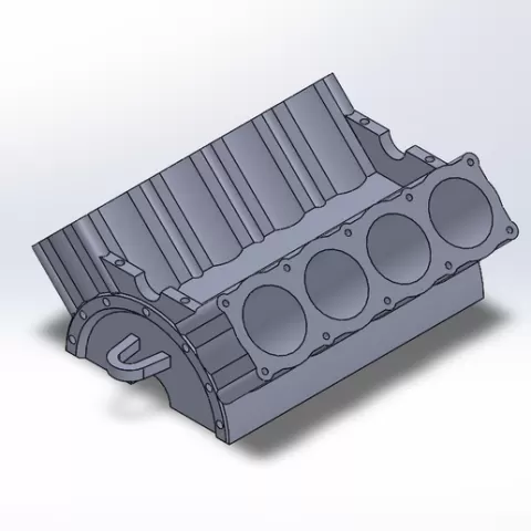 Engine block V8 key fob