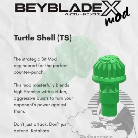 Beyblade X Bit Mod Turtle Shell TS