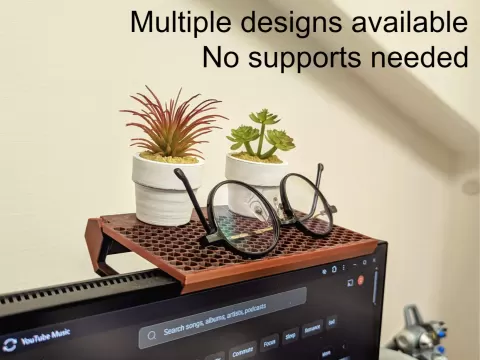 Adjustable monitor shelf MK2 - fits any display!