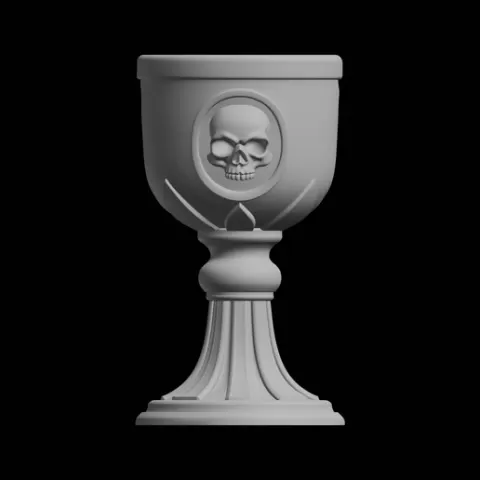Skull Chalice Gothic Decor