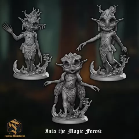 Forest Spirits set 20mm Base by FaeFire Miniatures