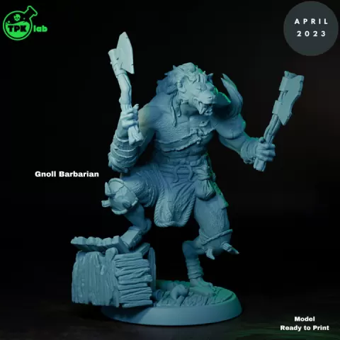 Gnoll Barbarian by TPK Lab