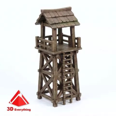 Wooden watchtower by 3D Everything