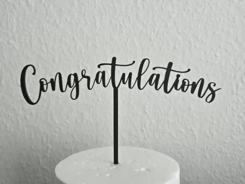 Cake Topper Tortenaufsatz Congratulations
