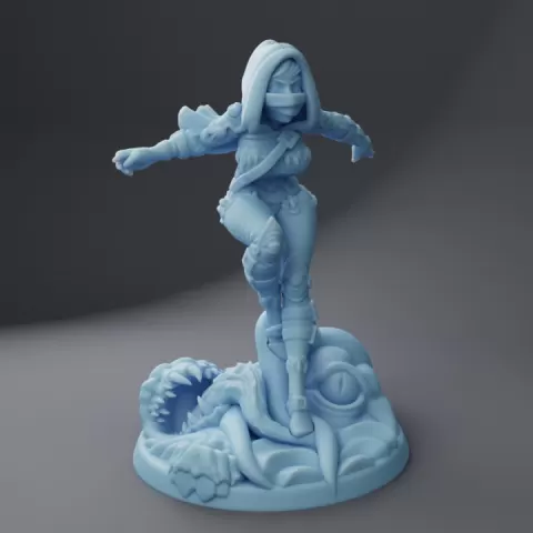 Temi the Mimic Rogue ( Female Human Rogue / Assassin / Thief / Ranger ) by Twin Goddess Miniatures