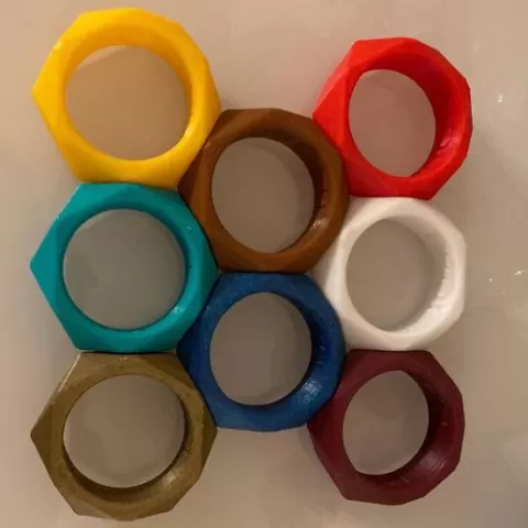 Hexagonal napkin ring