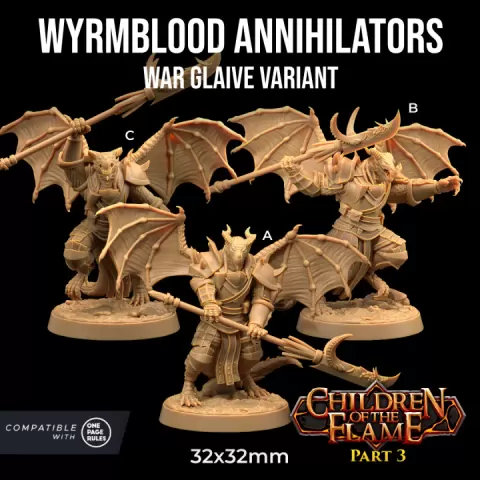 Wyrmblood Annihilators - Wyrmblood Draconians | PRESUPPORTED | Children of the Flame Part 3 by The Dragon Trappers Lodge