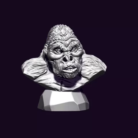 Gorilla bust by Viktoriya Kabanova